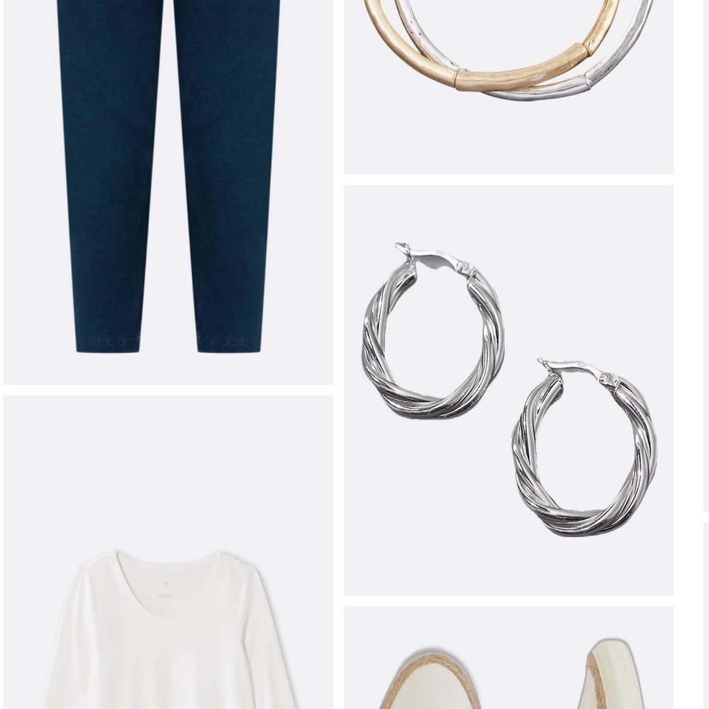 J. Jill Indigo Denim Knit Ponte Crops - Picture 6 of 15